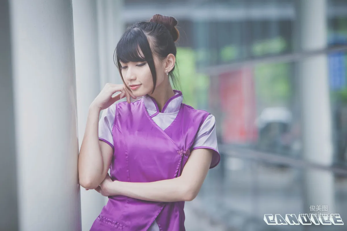 [台灣正妹] 蔡譯心Candice《空姐黑絲街拍》 寫真集 35