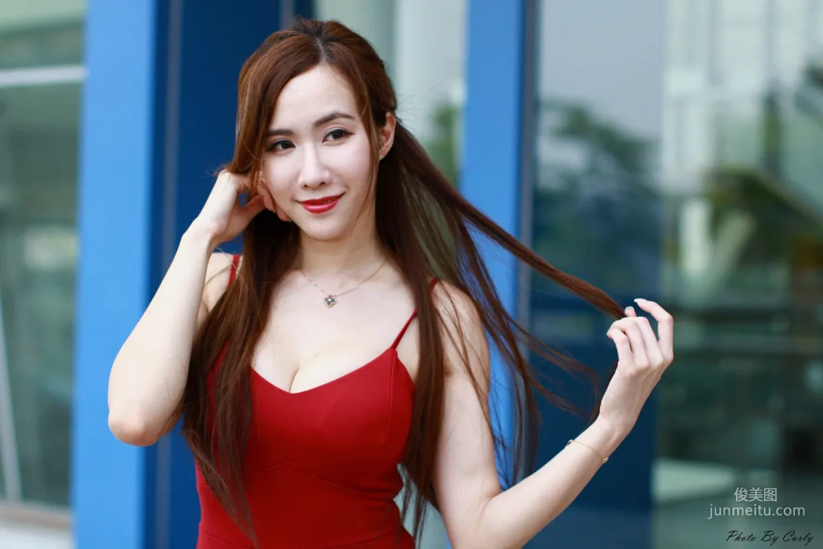 [Taiwan Beauties] Dora Zeng Yanxi, Kaohsiung Arena: Red Halter Bodycon Dress Photo Set photo 85