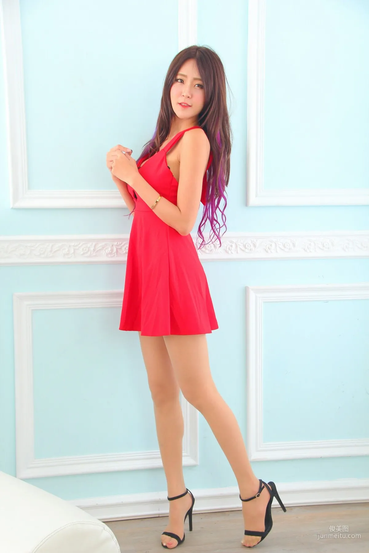 [Taiwan Beauties] Winnie Xiaoxue "Red Slip Dress" Photo Set photo 46