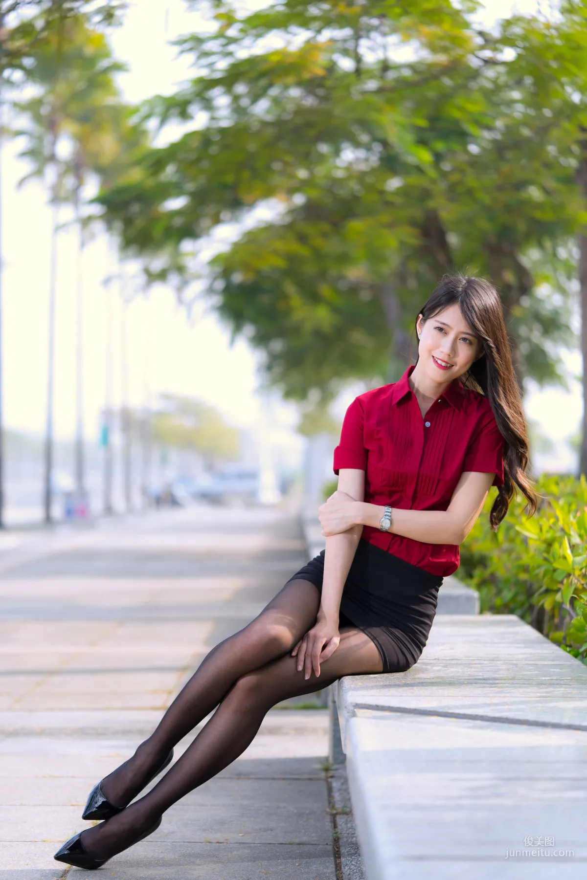 [Taiwan Beauties] Baoer Candy Dream Mall Black Stockings Street Snap Photo Set photo 22