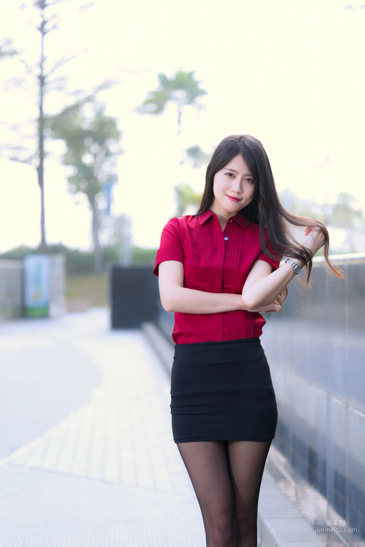 [Taiwan Beauties] Baoer Candy Dream Mall Black Stockings Street Snap Photo Set photo 28