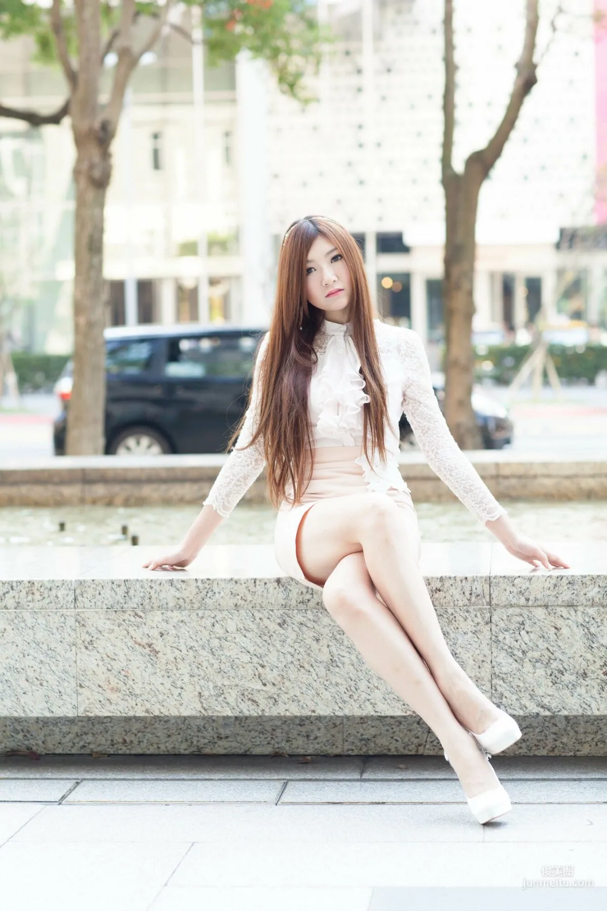 [Taiwan Beauties] Michelle Xiaoyu, Xinyi District Street Snap, Lace + Bodycon Mini Skirt Photo Set photo 6