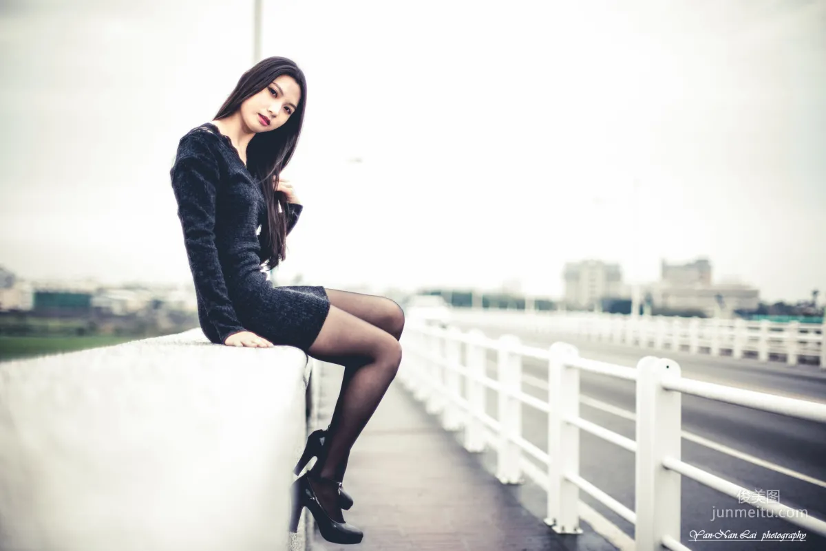 [Taiwan Beauties] Jenny, Black Stockings Outdoor Shoot Photo Set photo 4