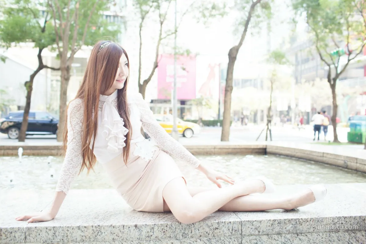 [Taiwan Beauties] Michelle Xiaoyu, Xinyi District Street Snap, Lace + Bodycon Mini Skirt Photo Set photo 8