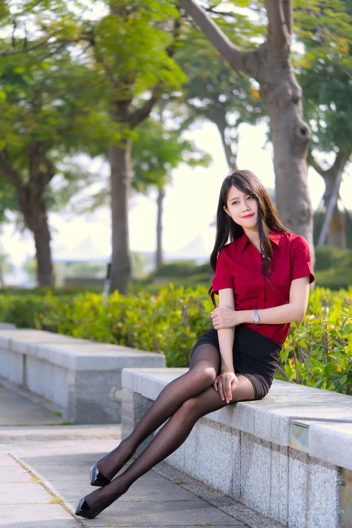 [Taiwan Beauties] Baoer Candy Dream Mall Black Stockings Street Snap Photo Set photo 32