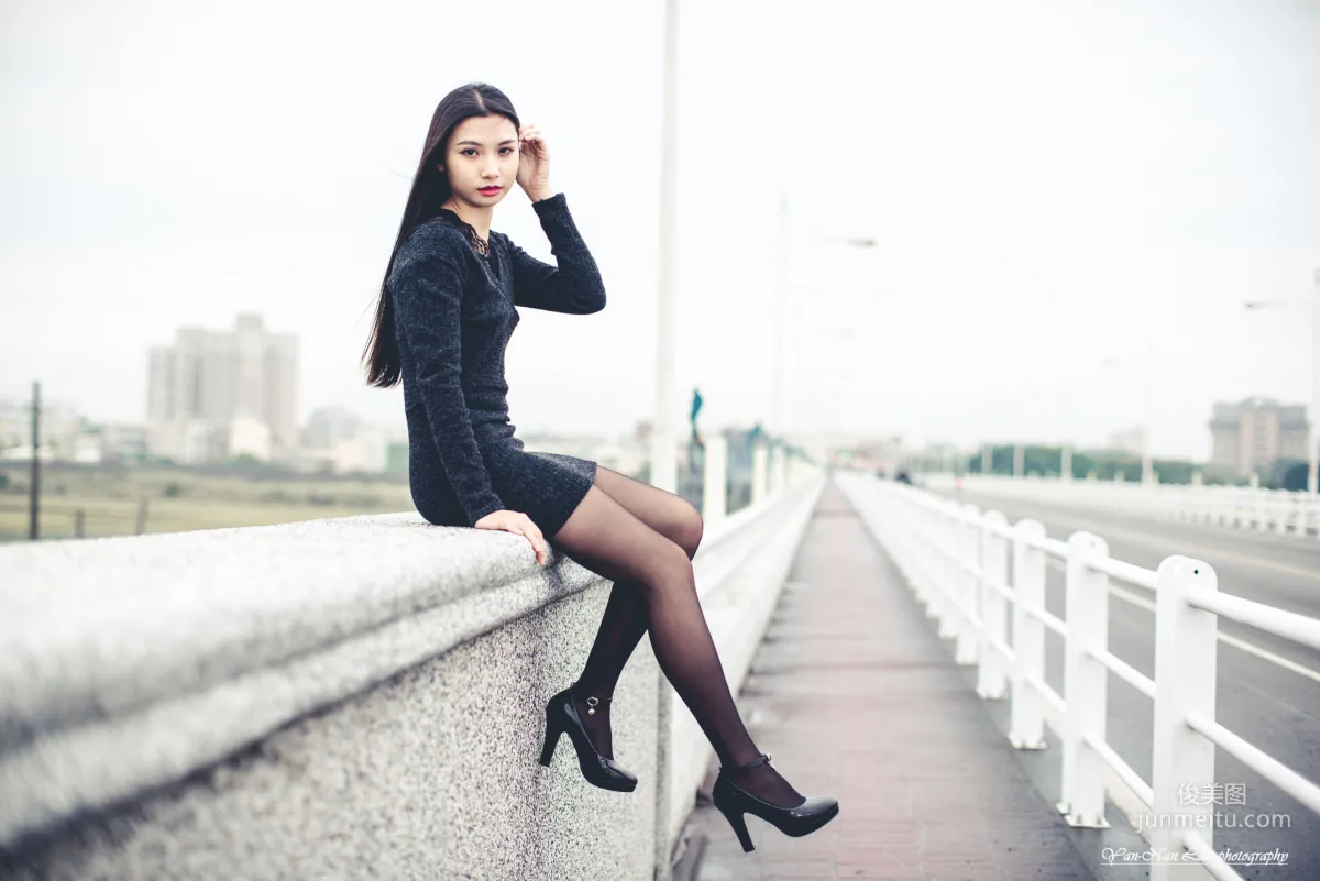 [Taiwan Beauties] Jenny, Black Stockings Outdoor Shoot Photo Set photo 37
