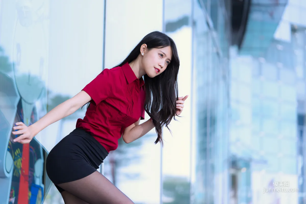 [Taiwan Beauties] Baoer Candy Dream Mall Black Stockings Street Snap Photo Set photo 38