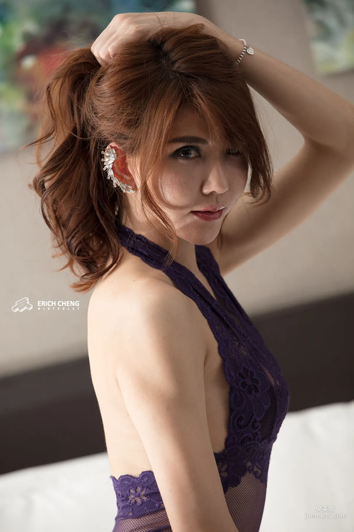 [Taiwan Beauties] Maggie Huang Shuhua, Sexy Black Stockings and Lingerie Photo Set photo 31