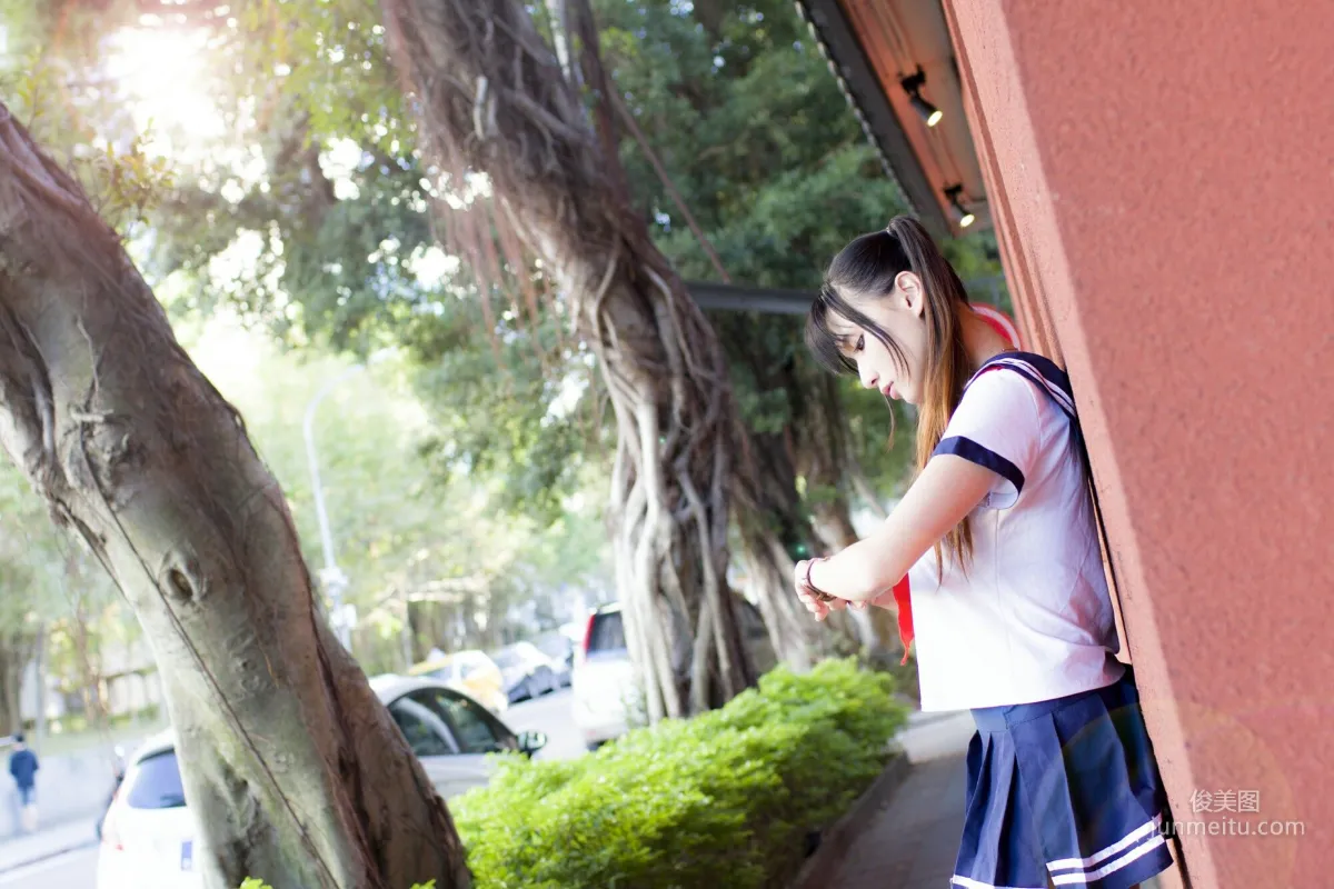 [Taiwan Beauties] Cai Yixin, Chiang Kai-shek Memorial Hall + Fujin Street Fashion Outdoor Shoot Photo Set photo 42