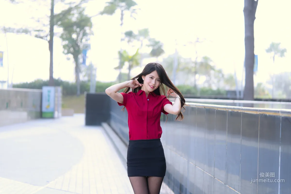 [Taiwan Beauties] Baoer Candy Dream Mall Black Stockings Street Snap Photo Set photo 29