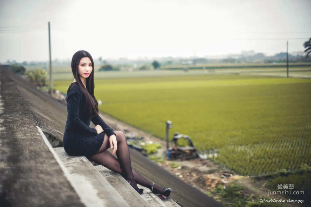 [Taiwan Beauties] Jenny, Black Stockings Outdoor Shoot Photo Set photo 25