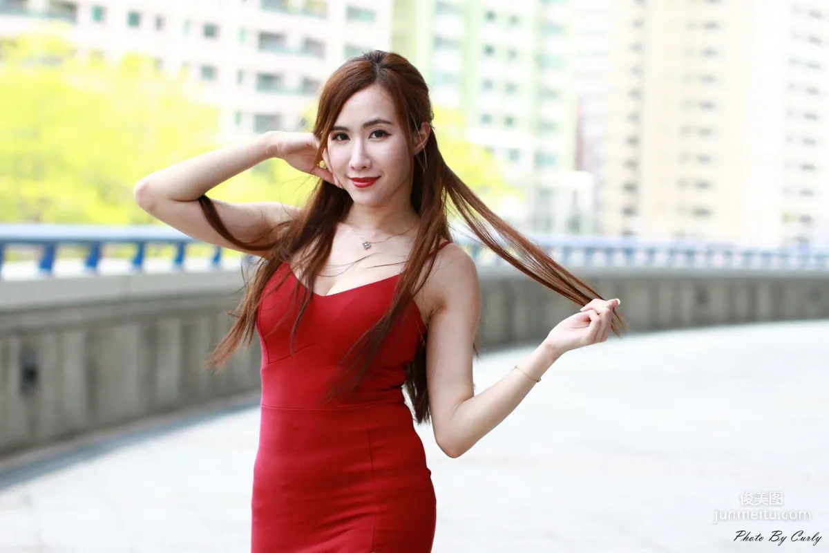 [Taiwan Beauties] Dora Zeng Yanxi, Kaohsiung Arena: Red Halter Bodycon Dress Photo Set photo 81