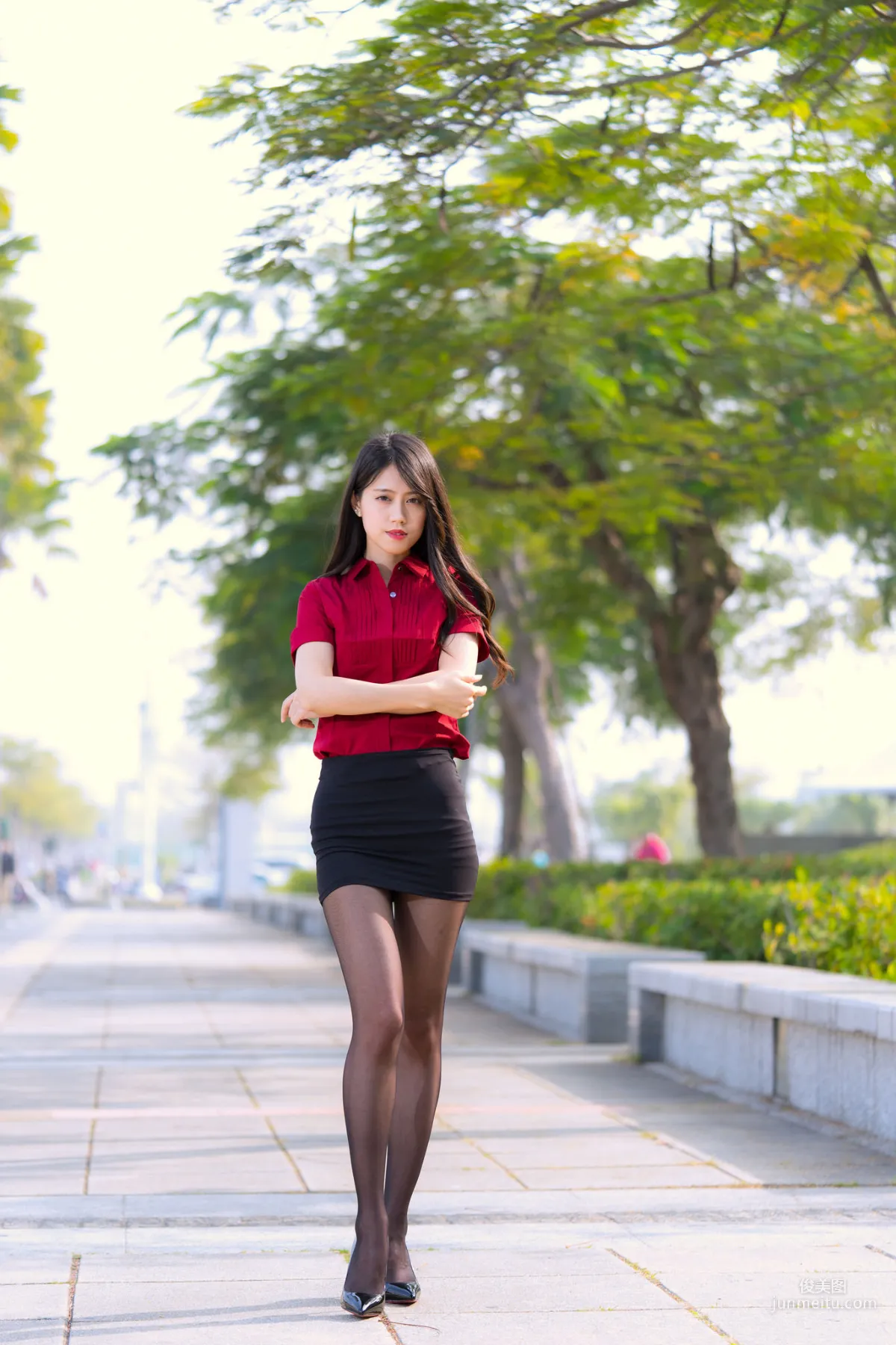 [Taiwan Beauties] Baoer Candy Dream Mall Black Stockings Street Snap Photo Set photo 71