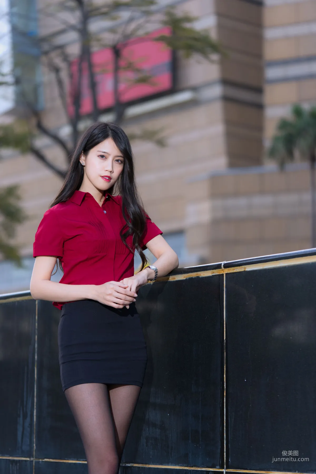 [Taiwan Beauties] Baoer Candy Dream Mall Black Stockings Street Snap Photo Set photo 8