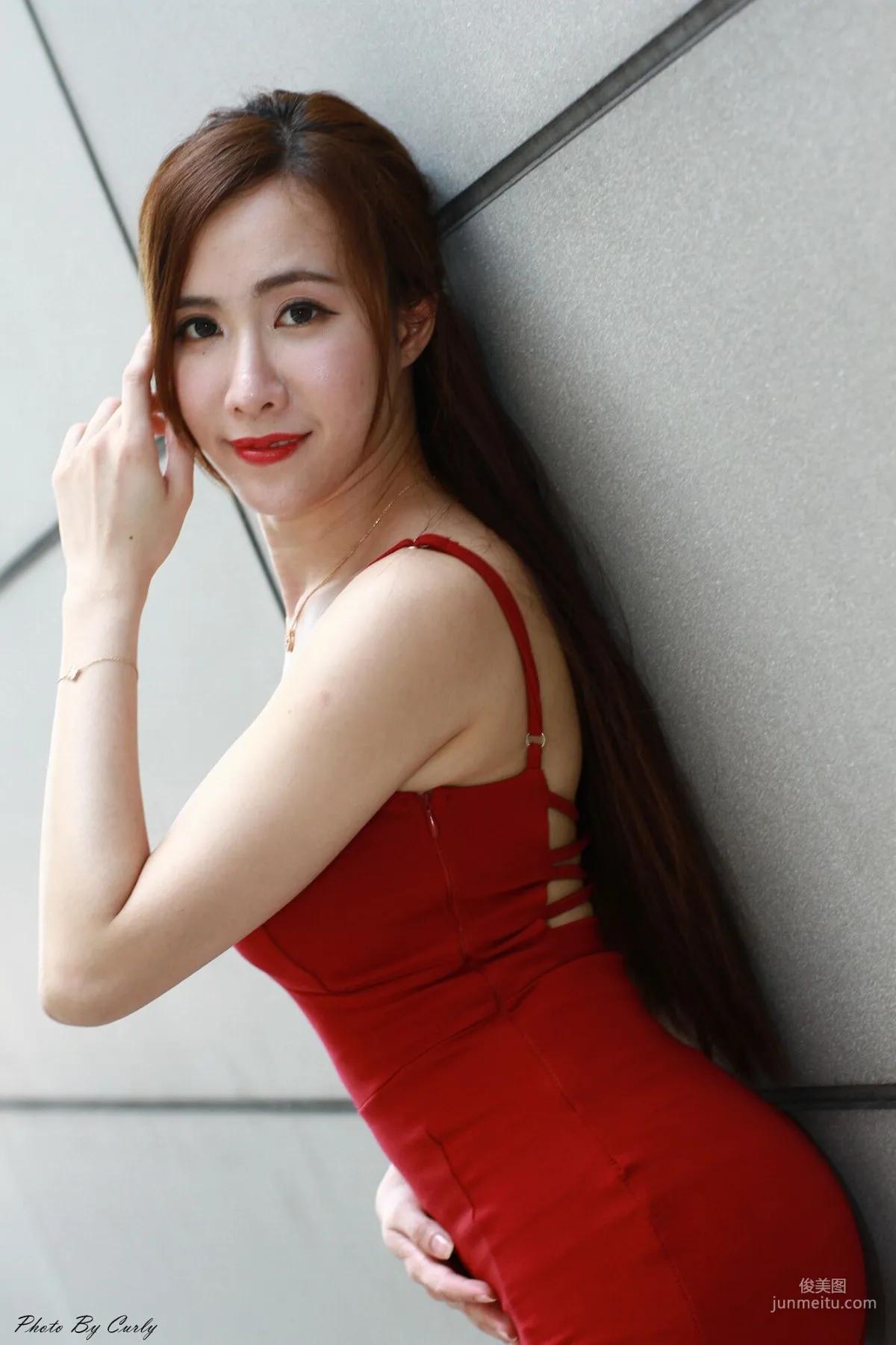 [Taiwan Beauties] Dora Zeng Yanxi, Kaohsiung Arena: Red Halter Bodycon Dress Photo Set photo 55