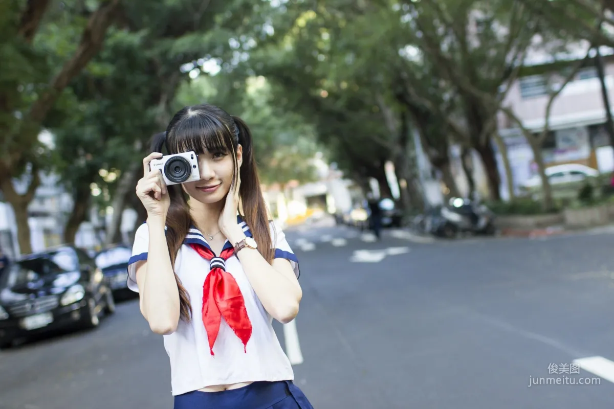 [Taiwan Beauties] Cai Yixin, Chiang Kai-shek Memorial Hall + Fujin Street Fashion Outdoor Shoot Photo Set photo 37