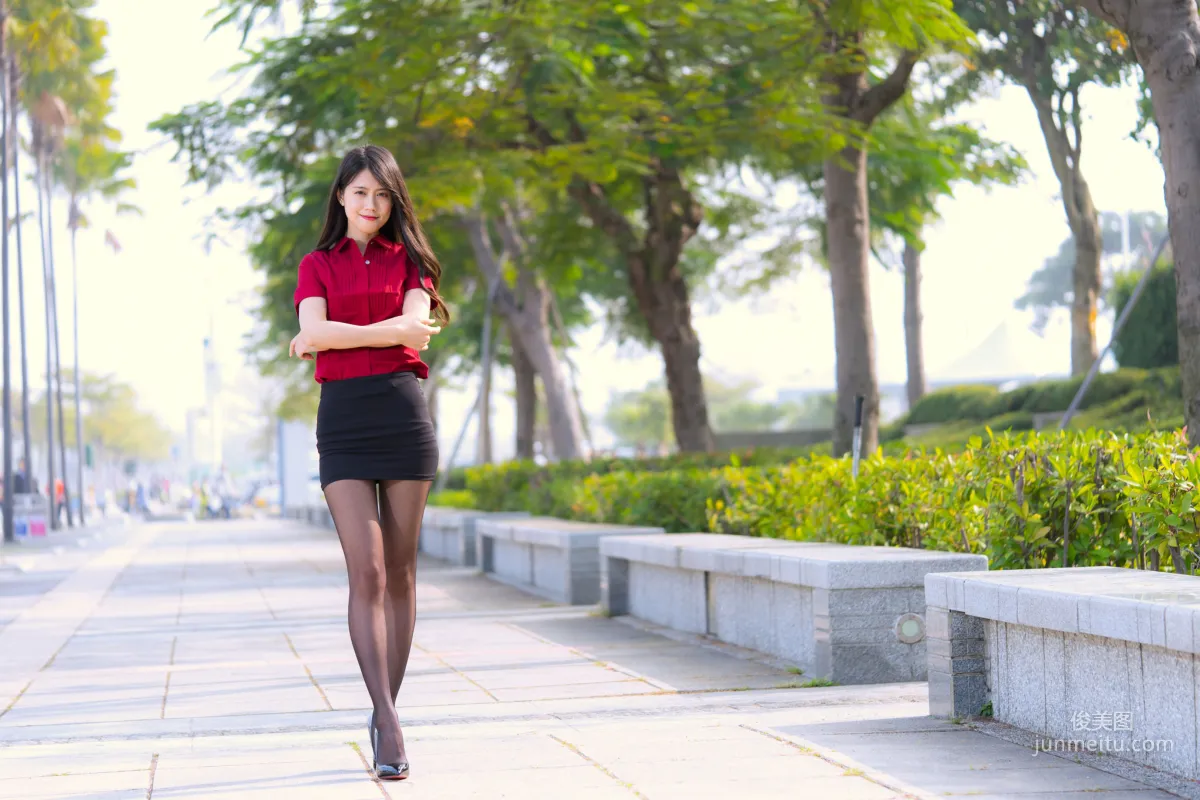 [Taiwan Beauties] Baoer Candy Dream Mall Black Stockings Street Snap Photo Set photo 72