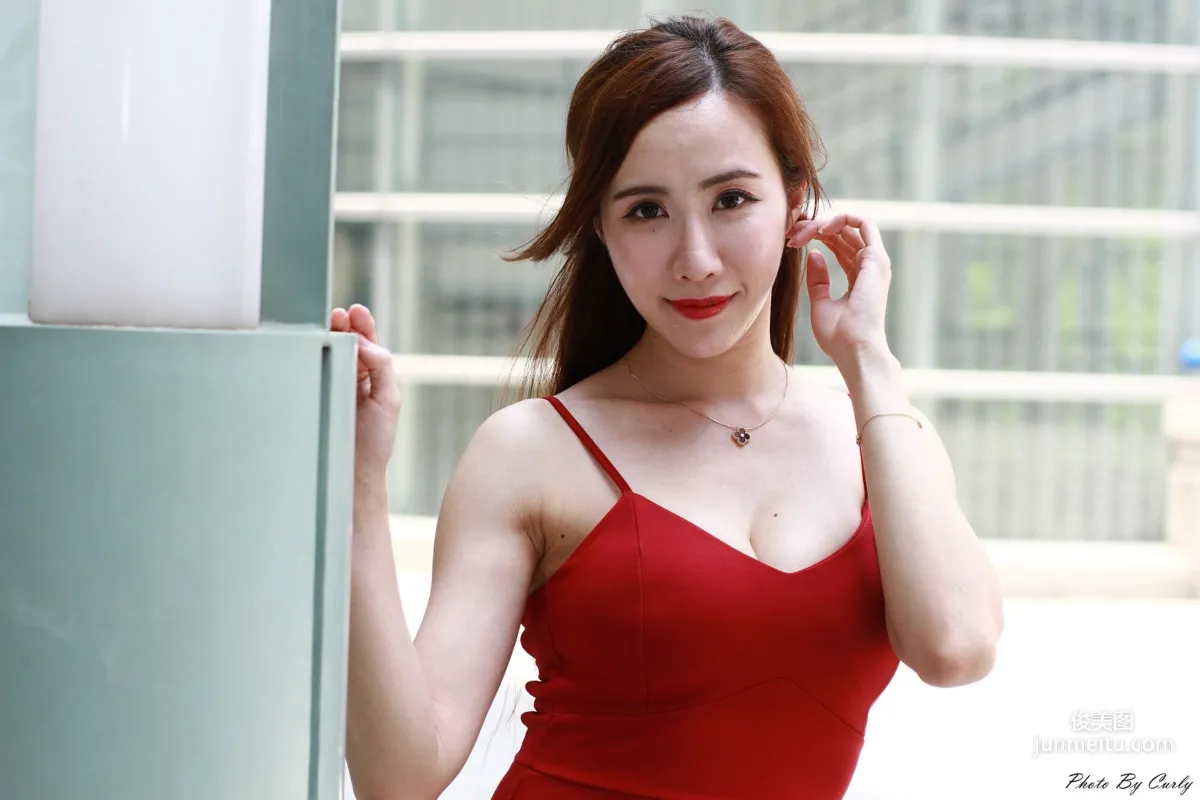 [Taiwan Beauties] Dora Zeng Yanxi, Kaohsiung Arena: Red Halter Bodycon Dress Photo Set photo 65