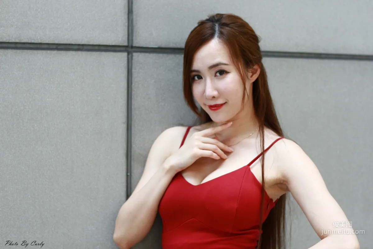 [Taiwan Beauties] Dora Zeng Yanxi, Kaohsiung Arena: Red Halter Bodycon Dress Photo Set photo 46