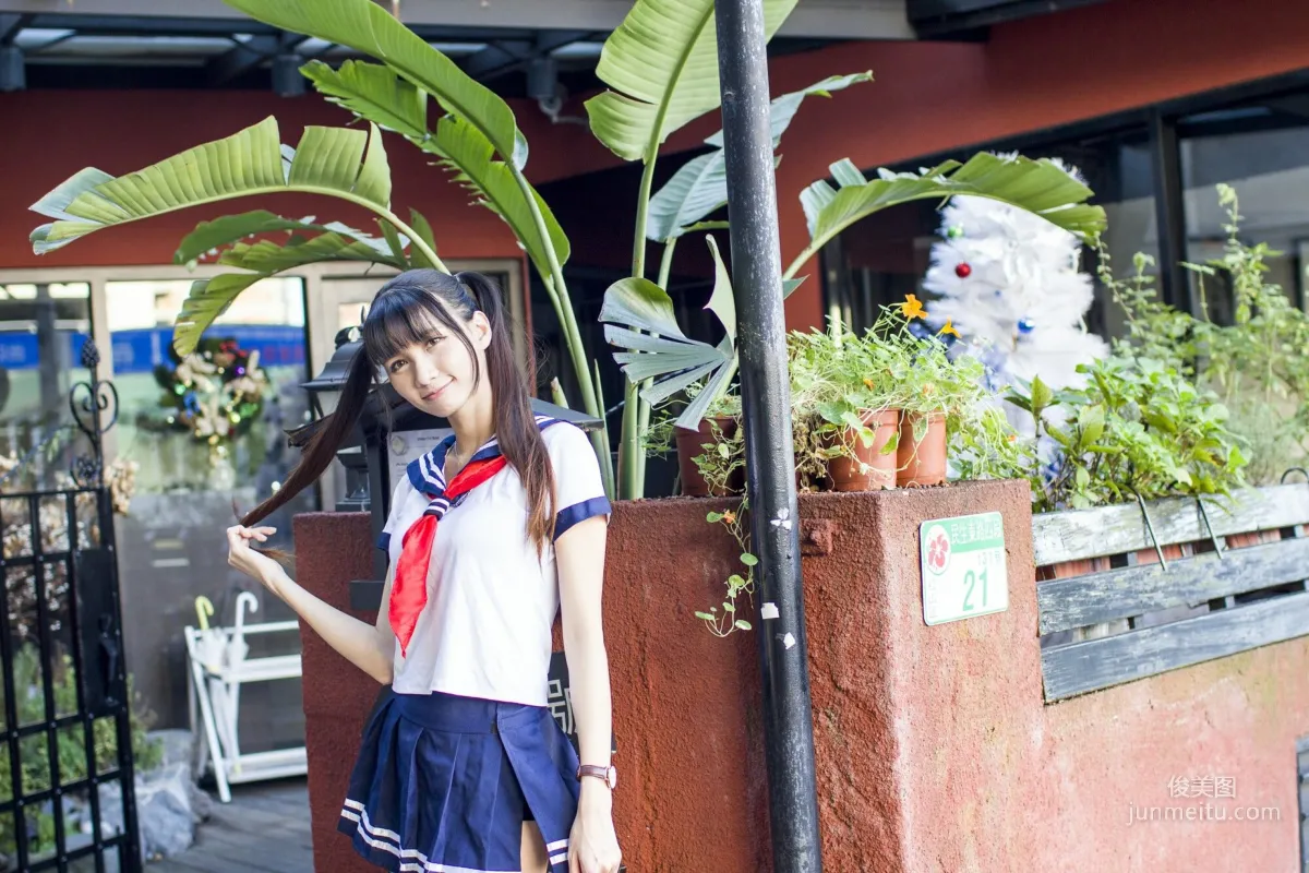 [Taiwan Beauties] Cai Yixin, Chiang Kai-shek Memorial Hall + Fujin Street Fashion Outdoor Shoot Photo Set photo 43