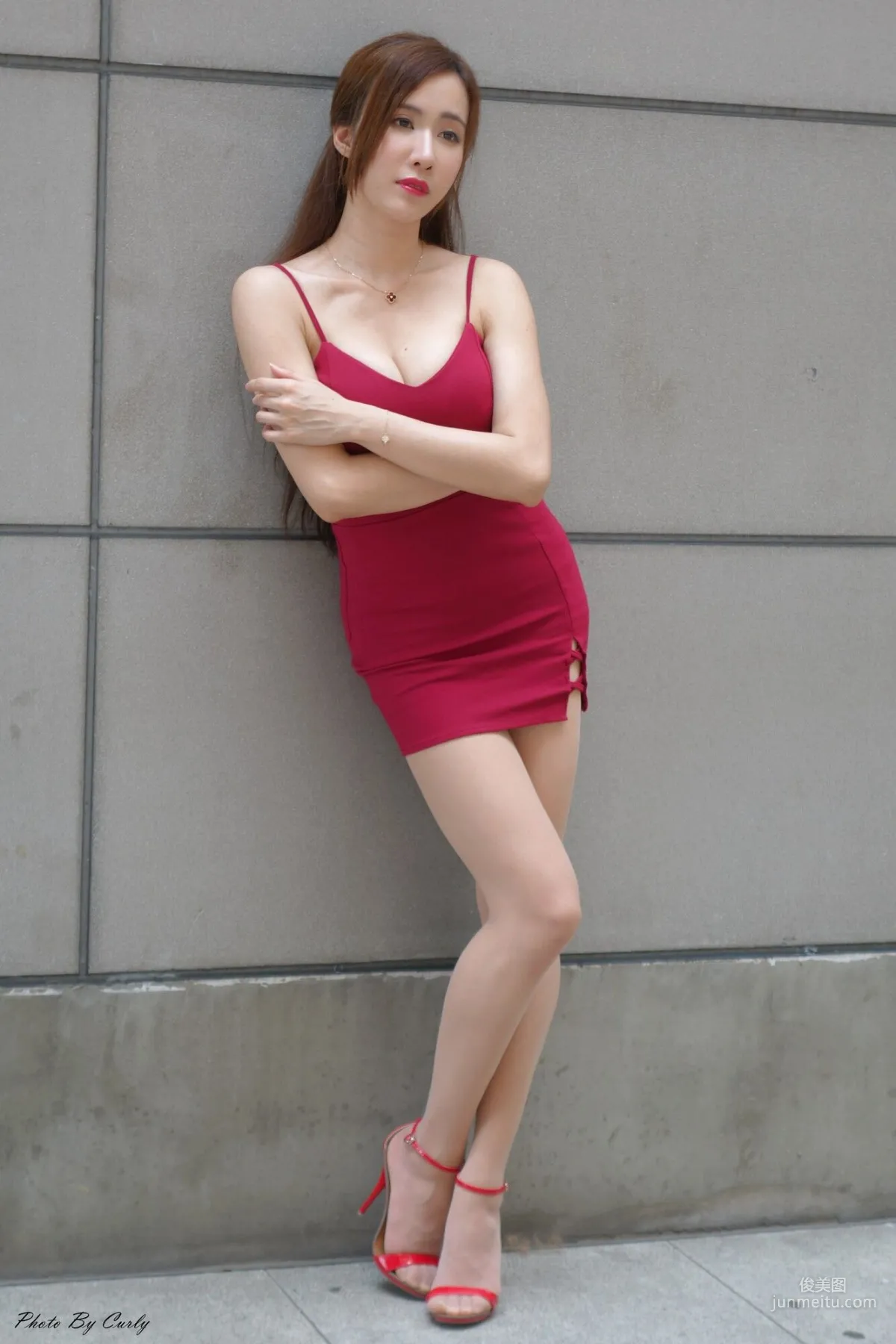 [Taiwan Beauties] Dora Zeng Yanxi, Kaohsiung Arena: Red Halter Bodycon Dress Photo Set photo 20