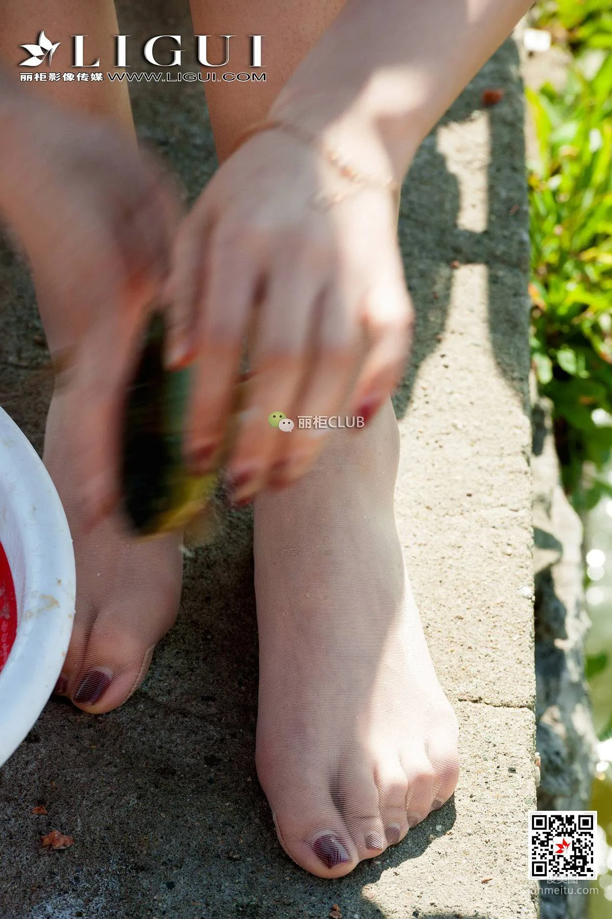 Leg Models Xiao Xiao and Ran Ran, Fishing Line Silk Feet [Ligui] Beautiful Legs and Jade Feet Photo Set photo 20