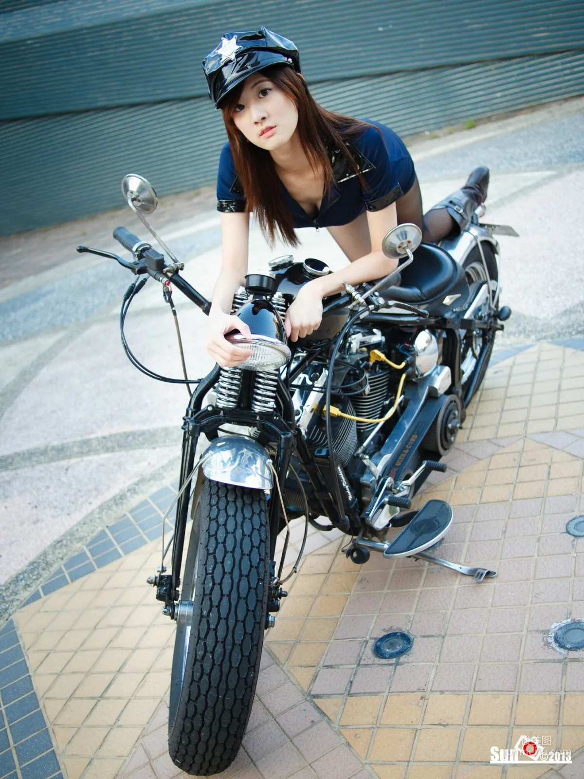 [Taiwan Beauties] Lin Mojing - Harley Policewoman and Flight Attendant Photo Set photo 8
