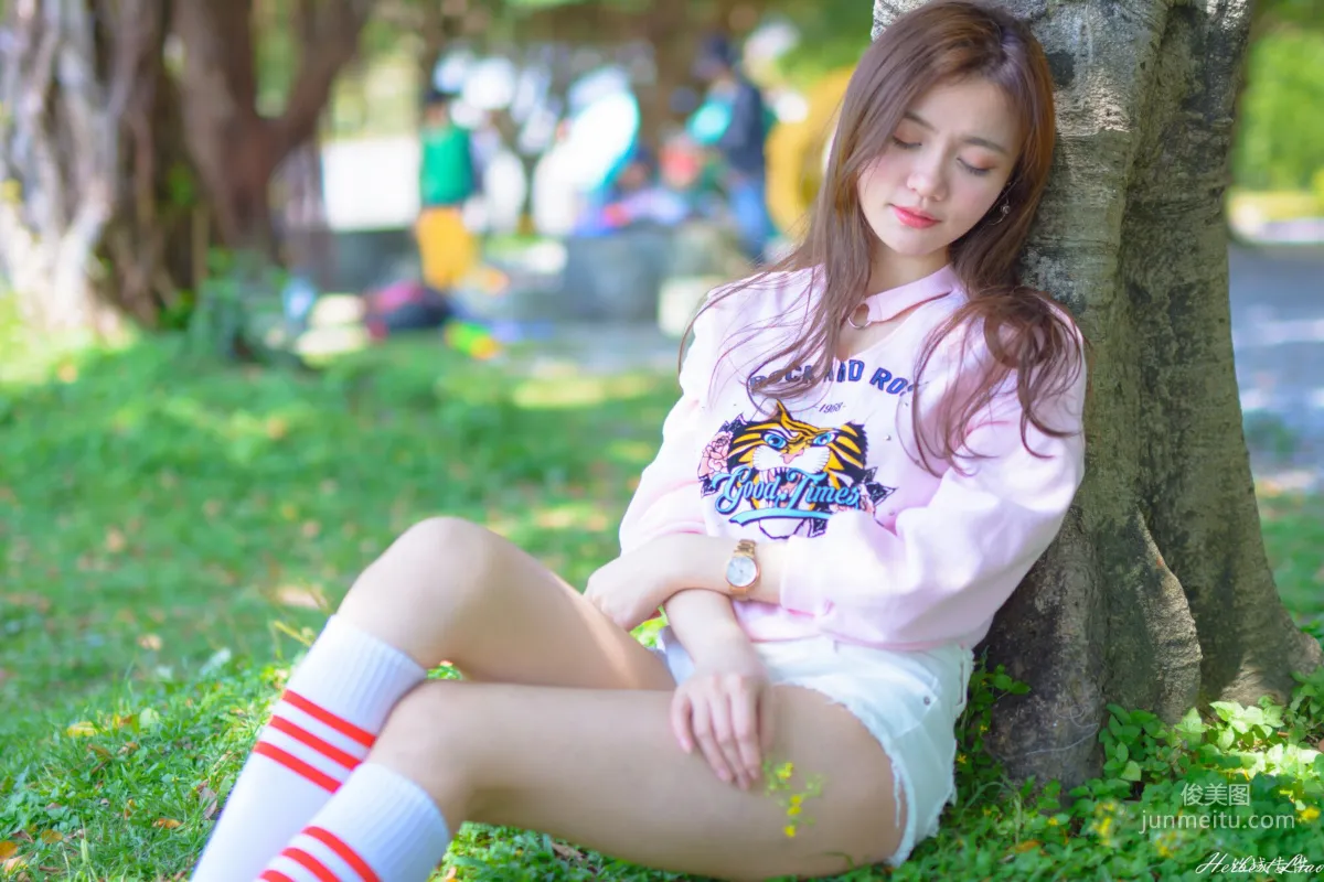 [Taiwan Goddess] Su Xiaoli "Flower Expo Xinsheng Park Hot Pants Sportswear" Photo Set photo 53
