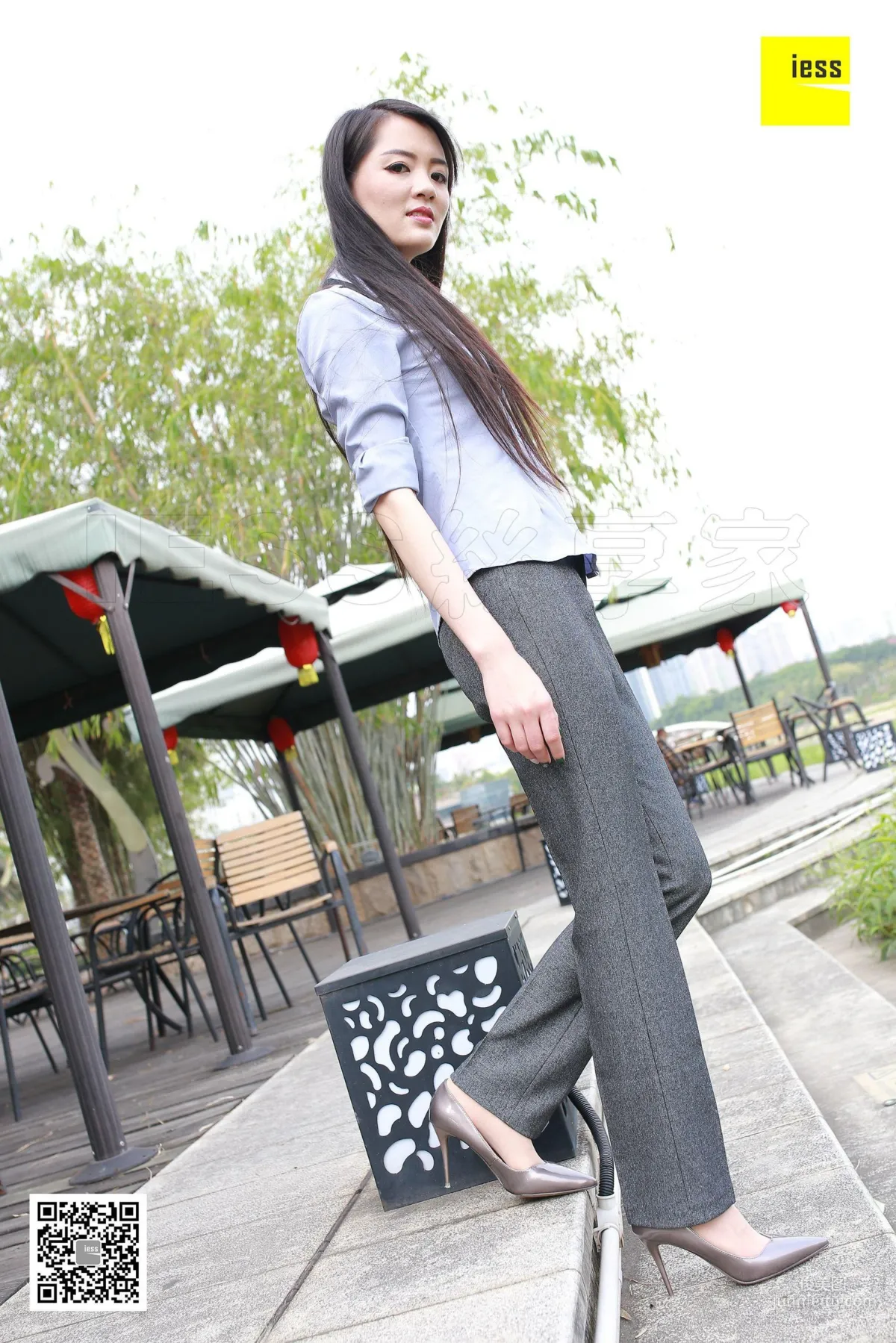 Shuang Shuang, Mature Woman Short Stockings and Suit Pants [IESS] Silk Enjoyer 231 Photo Set photo 96