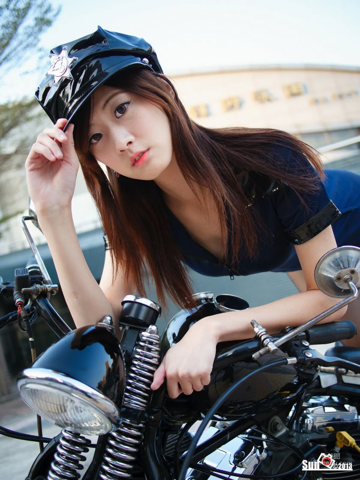 [Taiwan Beauties] Lin Mojing - Harley Policewoman and Flight Attendant Photo Set photo 11
