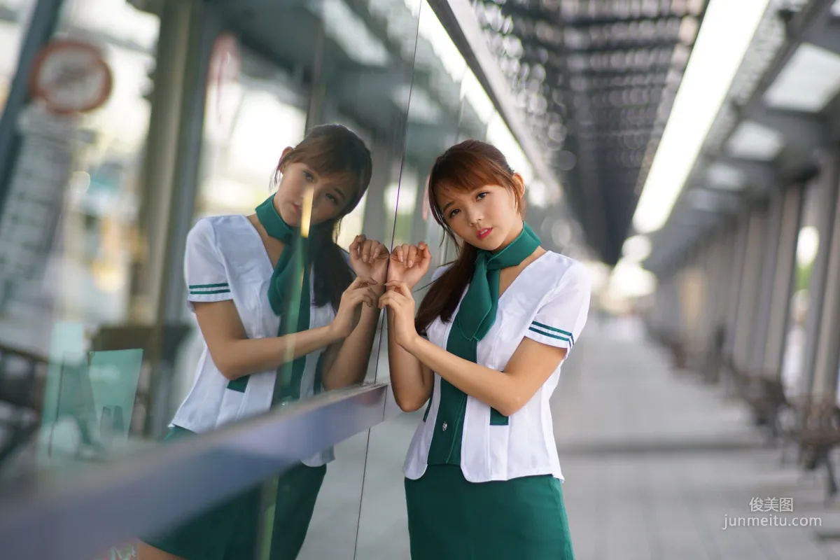 [Taiwan Beauties] Su Yuyuan Wuri High Speed Rail - Flight Attendant Uniform Photo Set photo 121