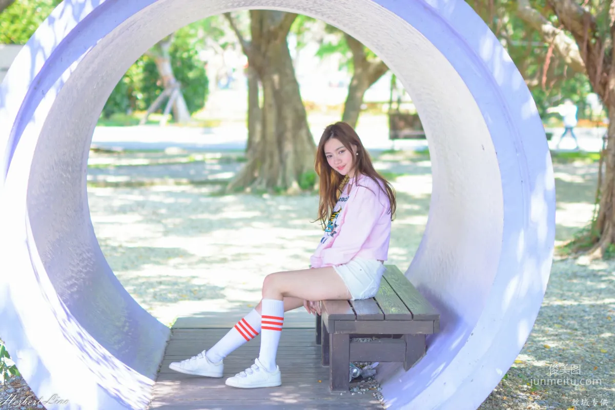 [Taiwan Goddess] Su Xiaoli "Flower Expo Xinsheng Park Hot Pants Sportswear" Photo Set photo 16
