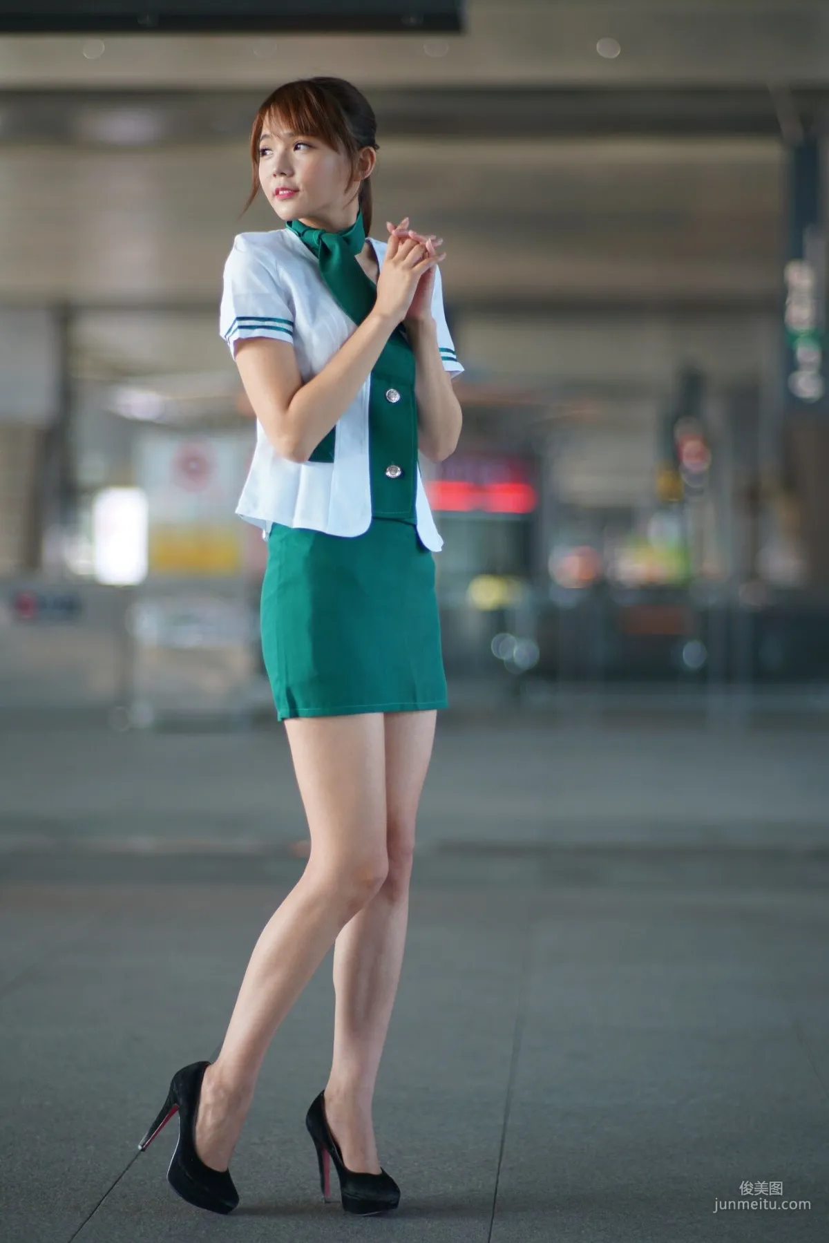 [Taiwan Beauties] Su Yuyuan Wuri High Speed Rail - Flight Attendant Uniform Photo Set photo 63