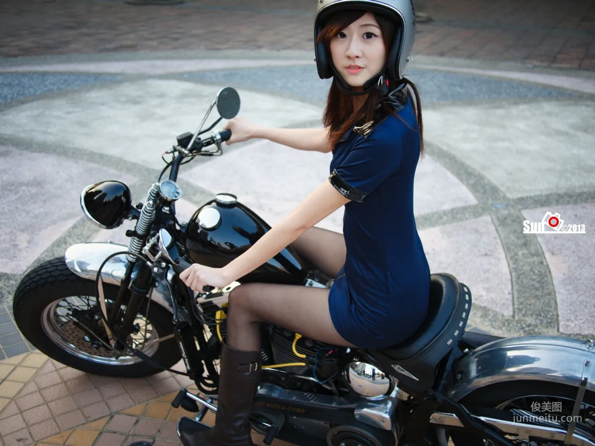 [Taiwan Beauties] Lin Mojing - Harley Policewoman and Flight Attendant Photo Set photo 20