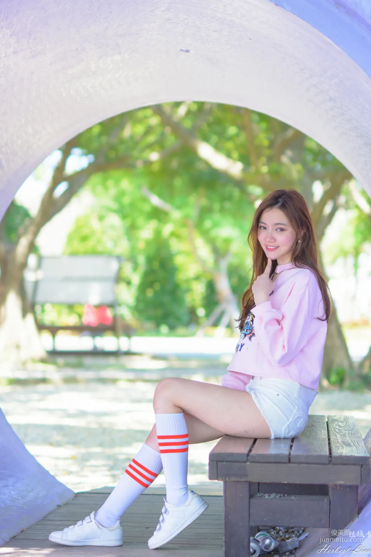 [Taiwan Goddess] Su Xiaoli "Flower Expo Xinsheng Park Hot Pants Sportswear" Photo Set photo 25