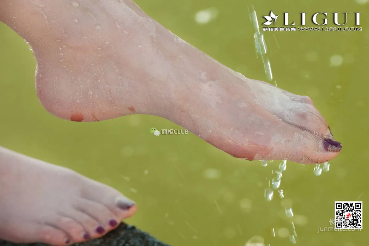 Leg Models Xiao Xiao and Ran Ran, Fishing Line Silk Feet [Ligui] Beautiful Legs and Jade Feet Photo Set photo 23