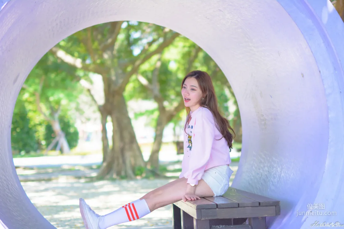 [Taiwan Goddess] Su Xiaoli "Flower Expo Xinsheng Park Hot Pants Sportswear" Photo Set photo 27