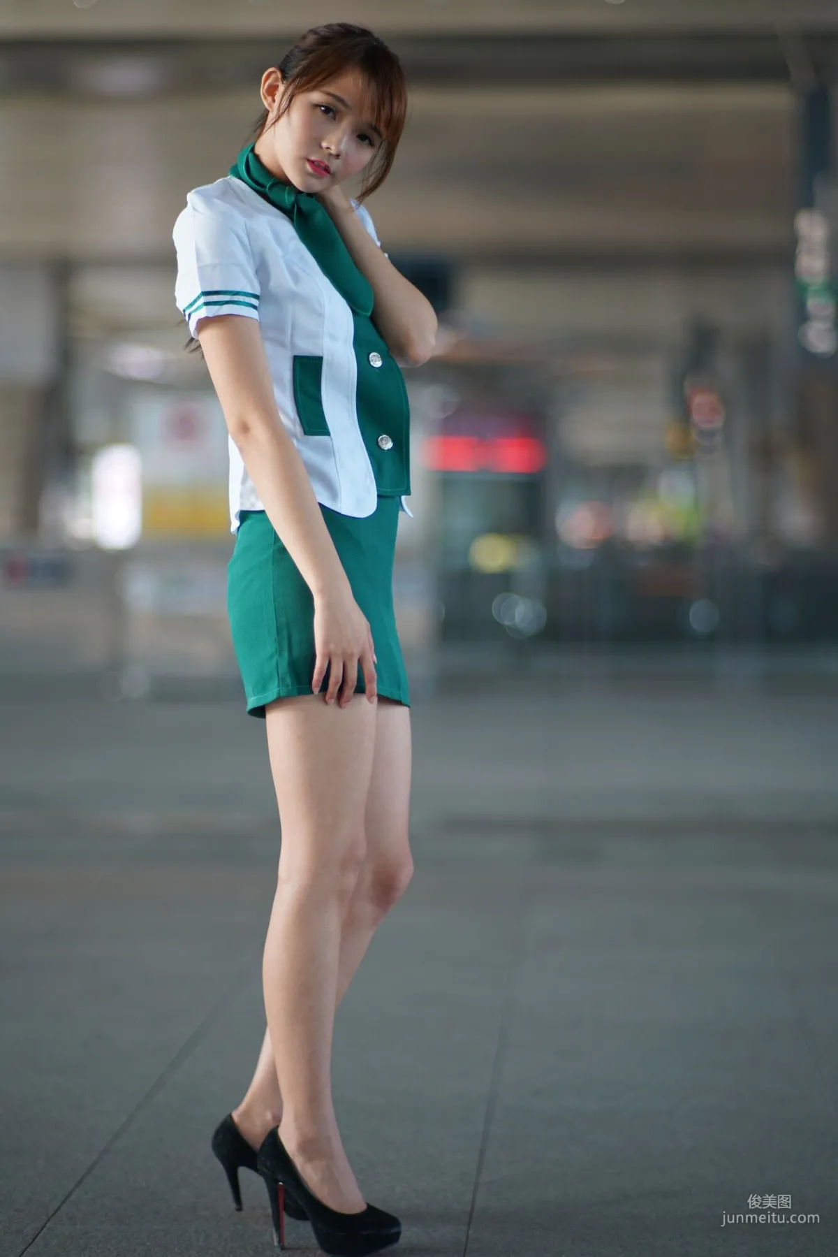 [Taiwan Beauties] Su Yuyuan Wuri High Speed Rail - Flight Attendant Uniform Photo Set photo 73