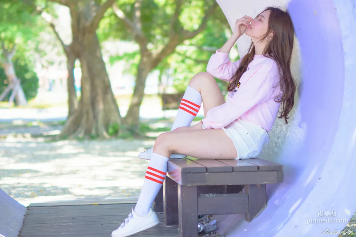 [Taiwan Goddess] Su Xiaoli "Flower Expo Xinsheng Park Hot Pants Sportswear" Photo Set photo 20