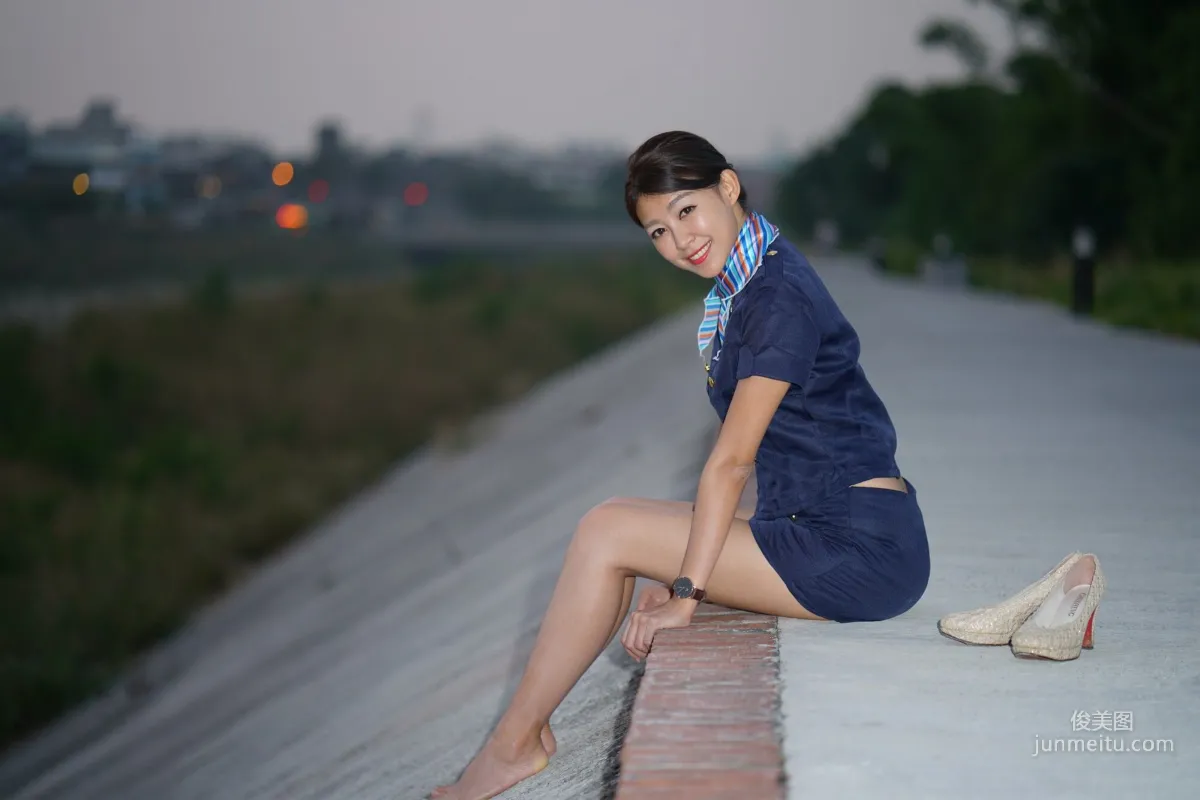 [Taiwan Beauties] Jian Jiaying (Xiao Zi), Guangfu New Village, Dress and Flight Attendant Outfit Photo Set photo 51