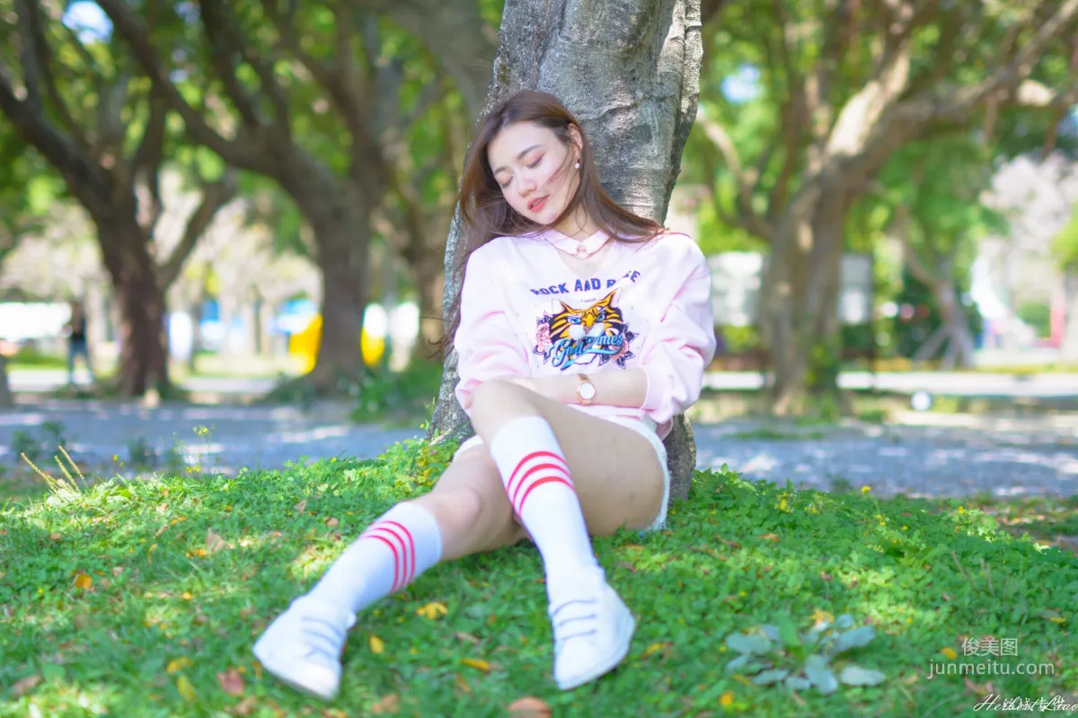 [Taiwan Goddess] Su Xiaoli "Flower Expo Xinsheng Park Hot Pants Sportswear" Photo Set photo 31