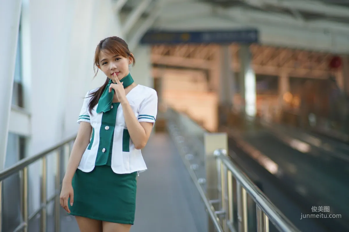 [Taiwan Beauties] Su Yuyuan Wuri High Speed Rail - Flight Attendant Uniform Photo Set photo 56