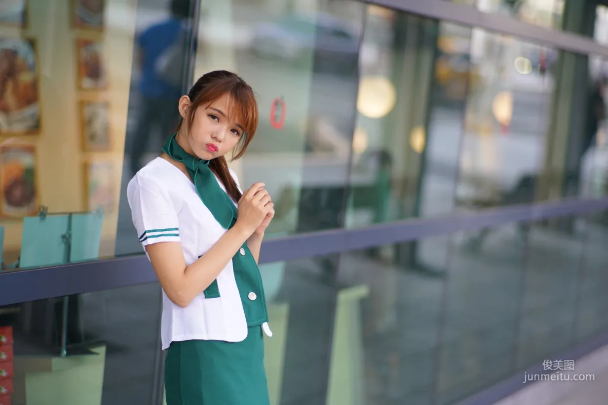 [Taiwan Beauties] Su Yuyuan Wuri High Speed Rail - Flight Attendant Uniform Photo Set photo 7
