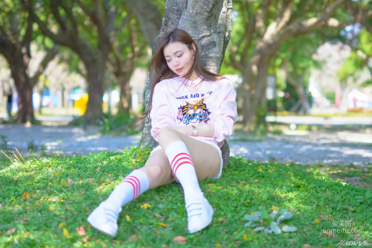 [Taiwan Goddess] Su Xiaoli "Flower Expo Xinsheng Park Hot Pants Sportswear" Photo Set photo 30