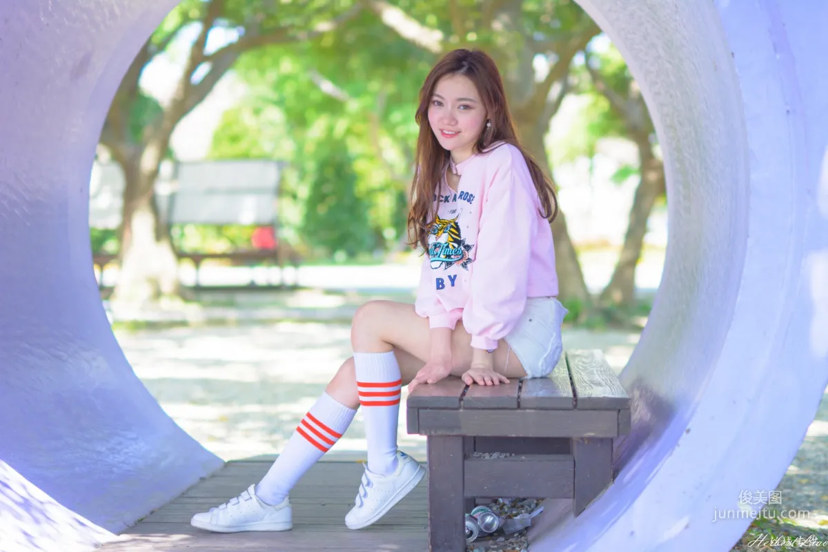 [Taiwan Goddess] Su Xiaoli "Flower Expo Xinsheng Park Hot Pants Sportswear" Photo Set photo 24