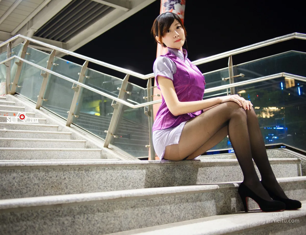 [Taiwan Beauties] Lin Mojing - Harley Policewoman and Flight Attendant Photo Set photo 43