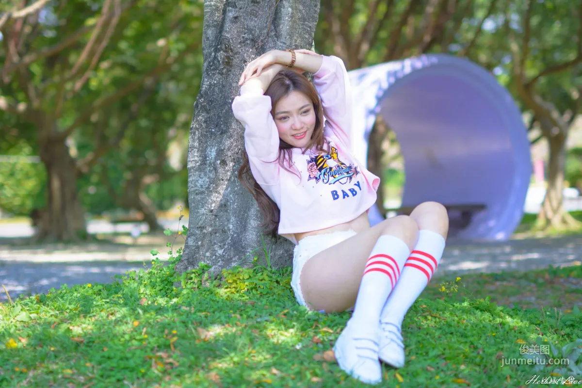 [Taiwan Goddess] Su Xiaoli "Flower Expo Xinsheng Park Hot Pants Sportswear" Photo Set photo 35