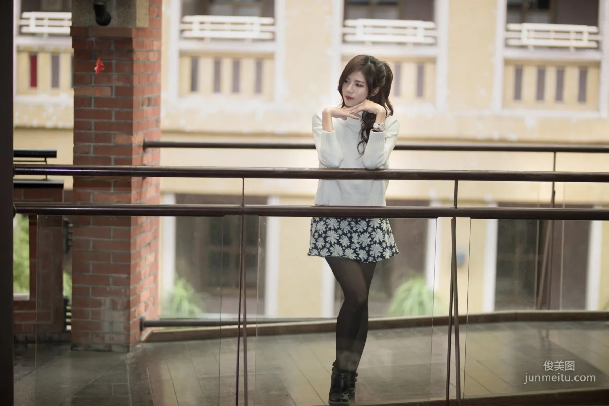 [Taiwan Beauties] Chubby Fang - 3 Outfits Black Stockings Street Snap Photo Set photo 36
