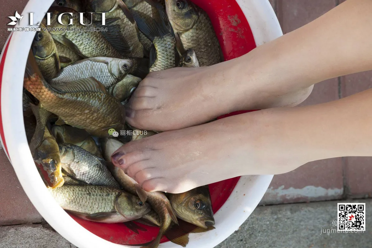 Leg Models Xiao Xiao and Ran Ran, Fishing Line Silk Feet [Ligui] Beautiful Legs and Jade Feet Photo Set photo 24
