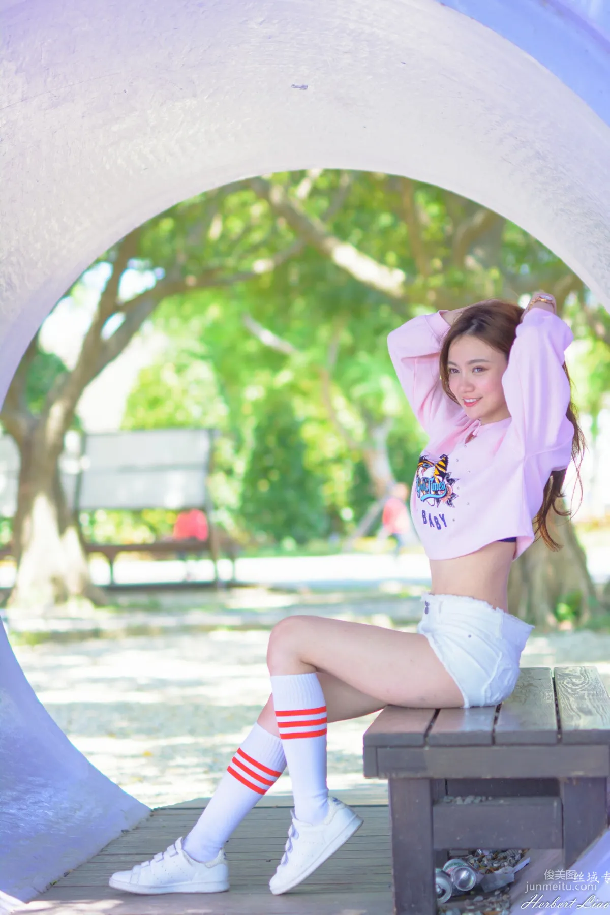 [Taiwan Goddess] Su Xiaoli "Flower Expo Xinsheng Park Hot Pants Sportswear" Photo Set photo 26